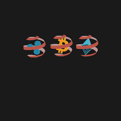 Мужской свитшот New years cryptocurrency - BTC ,XRP, ETH / Черный – фото 3