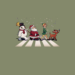 Свитшот хлопковый мужской Beatles Christmas, цвет: авокадо — фото 2