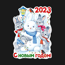 Свитшот хлопковый мужской С Новым 2023 Годом!, цвет: черный — фото 2