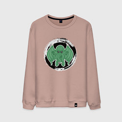 Свитшот хлопковый мужской Мультяшный Ктулху, цвет: пыльно-розовый