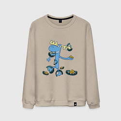 Свитшот хлопковый мужской Lumpy trap, цвет: миндальный