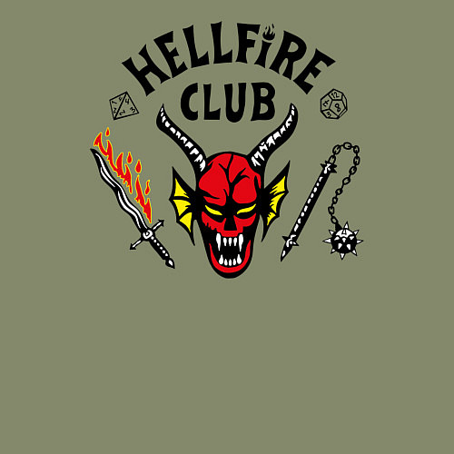 Мужской свитшот Hellfire сlub art / Авокадо – фото 3