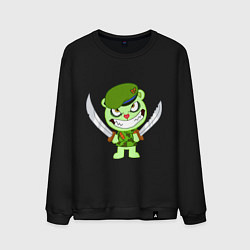 Свитшот хлопковый мужской Angry Flippy, цвет: черный