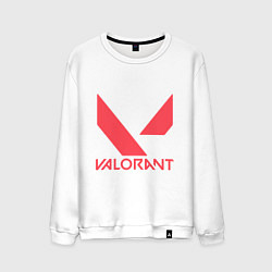 Свитшот хлопковый мужской Valorant - logo, цвет: белый