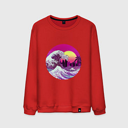 Мужской свитшот Ретровейв волна