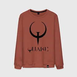Свитшот хлопковый мужской Quake I logo, цвет: кирпичный