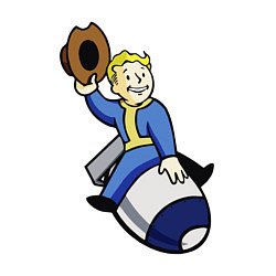 Свитшот хлопковый мужской Vault boy - bomb rider, цвет: белый — фото 2