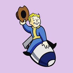 Свитшот хлопковый мужской Vault boy - bomb rider, цвет: лаванда — фото 2