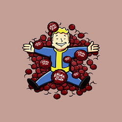 Свитшот хлопковый мужской Vault boy caps, цвет: пыльно-розовый — фото 2