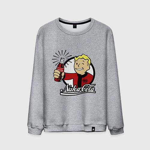 Мужской свитшот Vault boy - nuka cola / Меланж – фото 1
