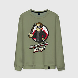 Свитшот хлопковый мужской Vault boy - terminator, цвет: авокадо