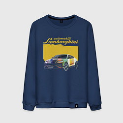 Свитшот хлопковый мужской Lamborghini Urus - Italy, цвет: тёмно-синий
