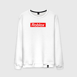 Свитшот хлопковый мужской Roblox полоса, цвет: белый