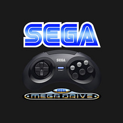 Свитшот хлопковый мужской Sega - mega drive joystick, цвет: черный — фото 2