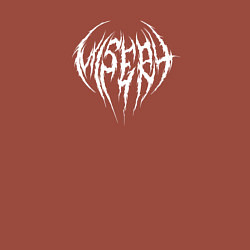 Свитшот хлопковый мужской Misery, белый, цвет: кирпичный — фото 2