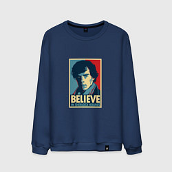 Мужской свитшот Believe in Sherlock