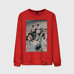 Свитшот хлопковый мужской Stray Kids Maxident, цвет: красный