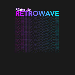 Свитшот хлопковый мужской Riding the retrowave, цвет: черный — фото 2