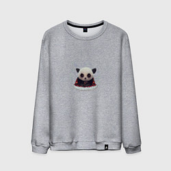 Свитшот хлопковый мужской Понурый панда, цвет: меланж