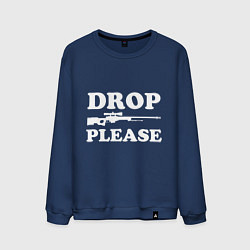 Свитшот хлопковый мужской Drop AWP Please, цвет: тёмно-синий