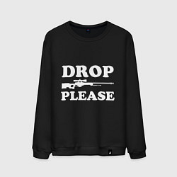 Свитшот хлопковый мужской Drop AWP Please, цвет: черный