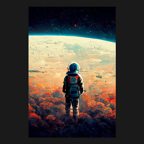 Мужской свитшот I want to be an astronaut / Черный – фото 3