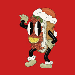 Свитшот хлопковый мужской Бутер с икрой, цвет: красный — фото 2