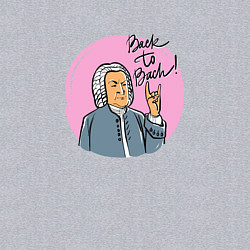 Свитшот хлопковый мужской Back to Bach, розовый фон, цвет: меланж — фото 2