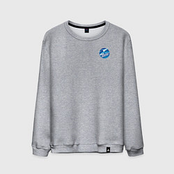 Свитшот хлопковый мужской Мы непременно полетим! В аэропорту Минводы, цвет: меланж