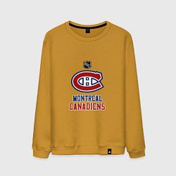 Свитшот хлопковый мужской Монреаль Канадиенс - НХЛ, цвет: горчичный