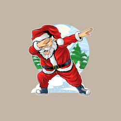 Свитшот хлопковый мужской Dabbing Santa day, цвет: миндальный — фото 2