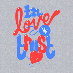 Свитшот хлопковый мужской In love we trust, цвет: меланж — фото 2
