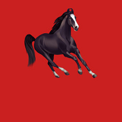 Свитшот хлопковый мужской Марварская лошадь, цвет: красный — фото 2