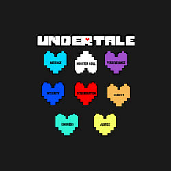 Свитшот хлопковый мужской Undertale - души 8 людей, цвет: черный — фото 2