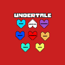 Свитшот хлопковый мужской Undertale - души 8 людей, цвет: красный — фото 2