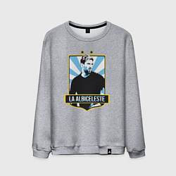 Свитшот хлопковый мужской La albiceleste, цвет: меланж
