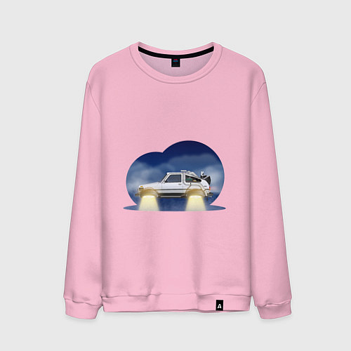 Мужской свитшот Lada Niva Delorian / Светло-розовый – фото 1