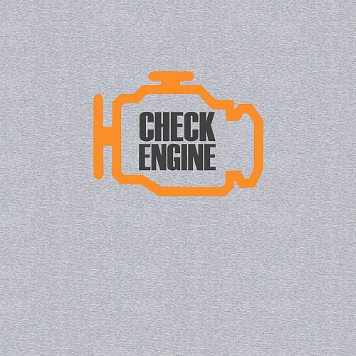 Мужской свитшот Check engine / Меланж – фото 3