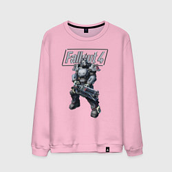 Свитшот хлопковый мужской Fallout 4 - Ultracite Power Armor, цвет: светло-розовый