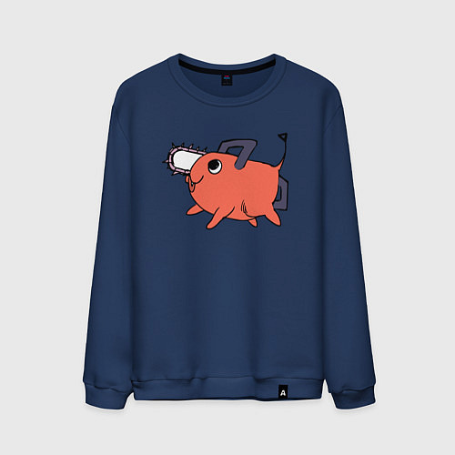 Мужской свитшот Демон бензопилы Почита / Тёмно-синий – фото 1
