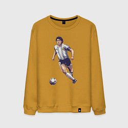 Свитшот хлопковый мужской Maradona football, цвет: горчичный