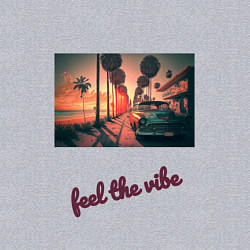 Свитшот хлопковый мужской Feel the vibe, цвет: меланж — фото 2