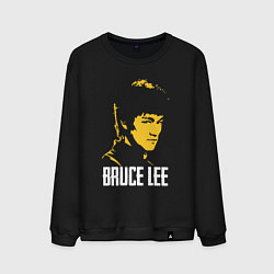 Свитшот хлопковый мужской Bruce Lee warrior, цвет: черный