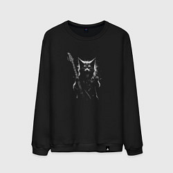 Мужской свитшот Black metal cat