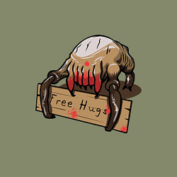 Свитшот хлопковый мужской Hugs from crab, цвет: авокадо — фото 2