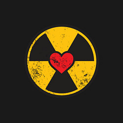 Свитшот хлопковый мужской Радиация любви, цвет: черный — фото 2