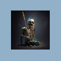 Свитшот хлопковый мужской Законченная жизнь, цвет: мягкое небо — фото 2