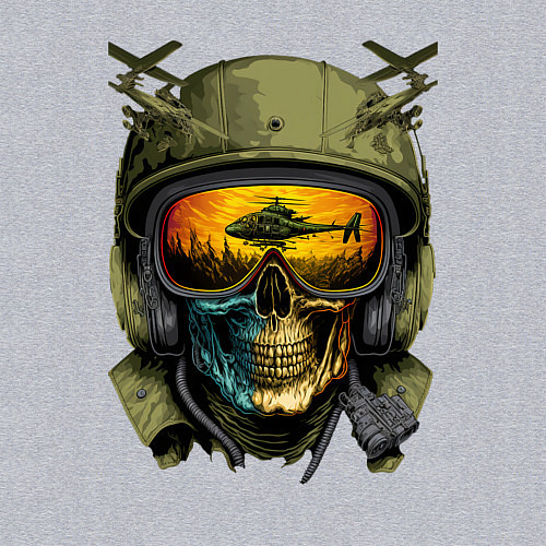 Мужской свитшот Вьетнамские флешбеки / Меланж – фото 3