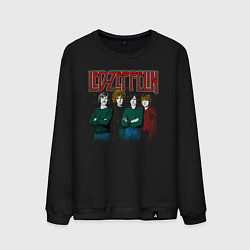 Свитшот хлопковый мужской Led Zeppelin винтаж, цвет: черный
