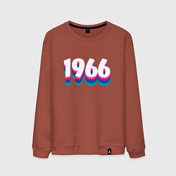 Свитшот хлопковый мужской Made in 1966 vintage art, цвет: кирпичный